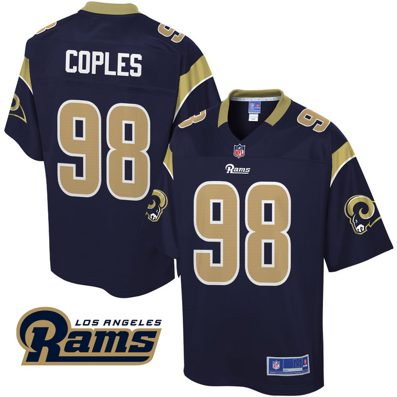 Men's Los Angeles Rams #98 Quinton Coples Navy Pro Line Jersey