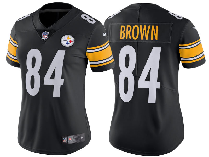 Men's 2017 Pittsburgh Steelers #84 Antonio Brown Black Vapor Untouchable Limited Jersey