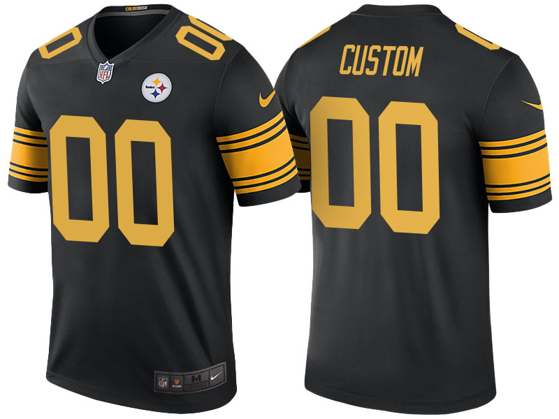 Pittsburgh Steelers Black Custom Color Rush Legend Jersey