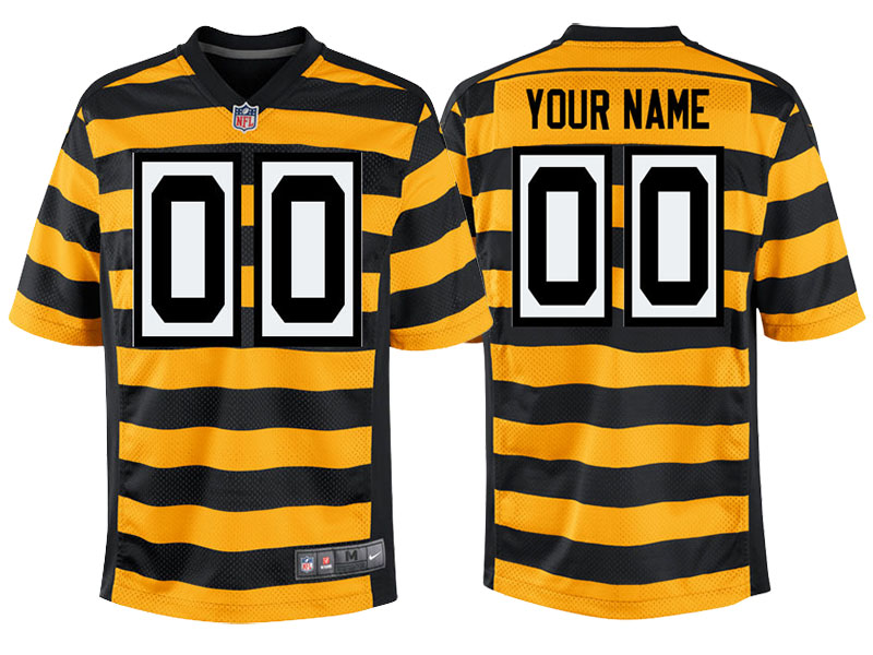 Men's Pittsburgh Steelers Gold Custom Alternate Game Jersey