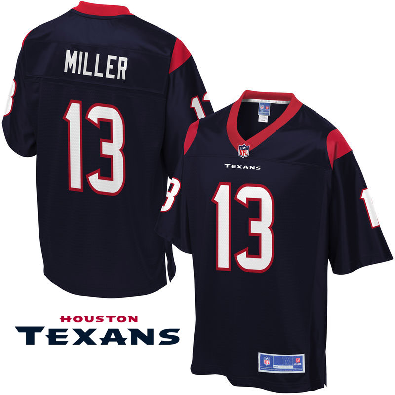 Houston Texans #13 Braxton Miller Navy Pro Line Jersey