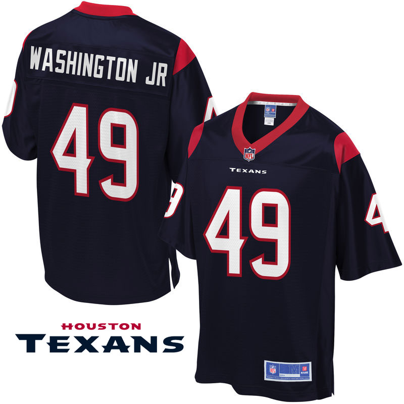 Houston Texans #49 Tony Washington Navy Pro Line Jersey