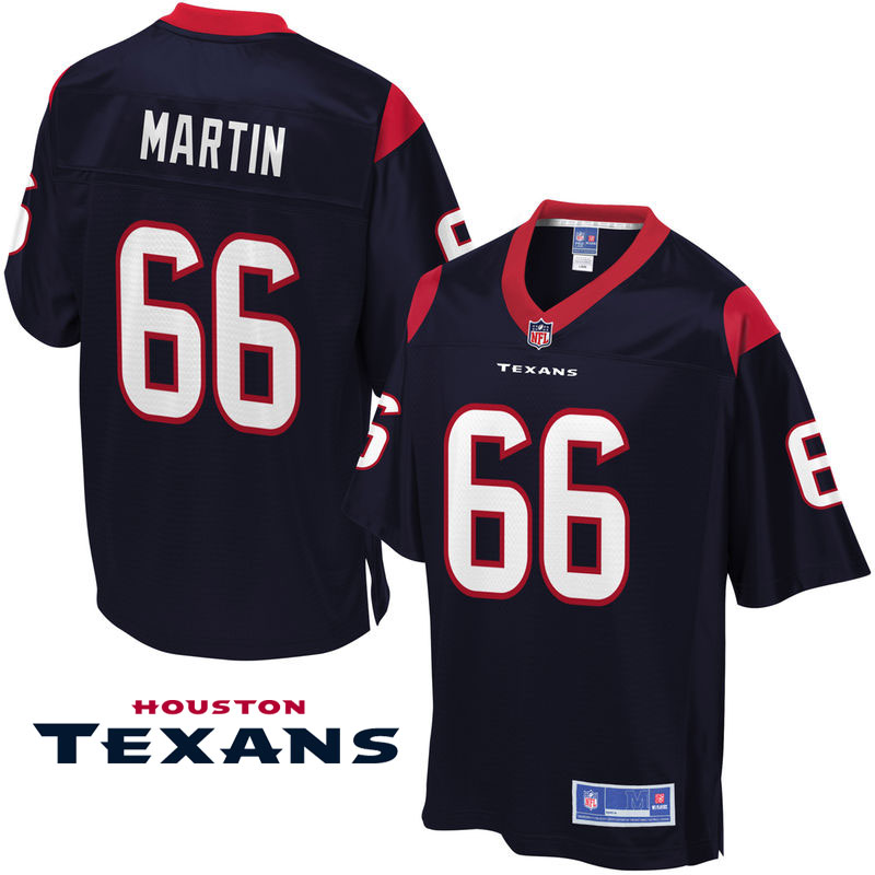 Houston Texans #66 Nick Martin Navy Pro Line Jersey