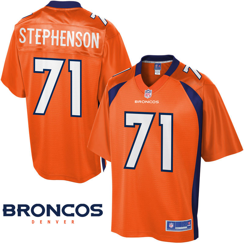 Mens Denver Broncos #71 Donald Stephenson Orange Pro Line Player Jersey