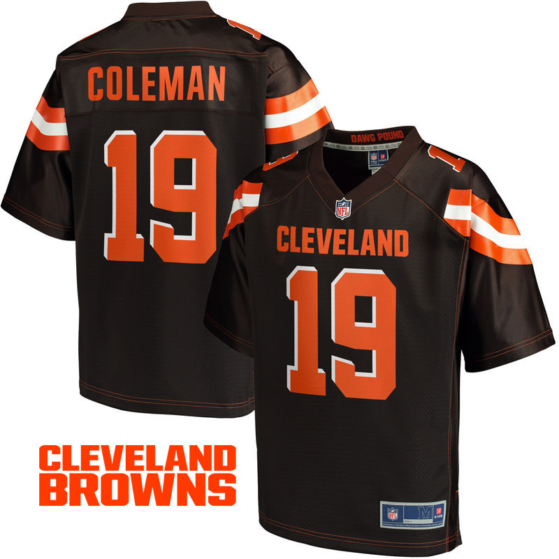 Mens Cleveland Browns #19 Corey Coleman Brown Pro Line Player Jersey