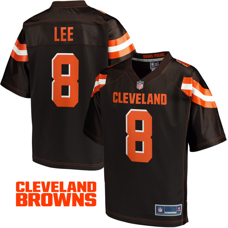 Mens Cleveland Browns #8 Andy Lee Brown Pro Line Player Jersey