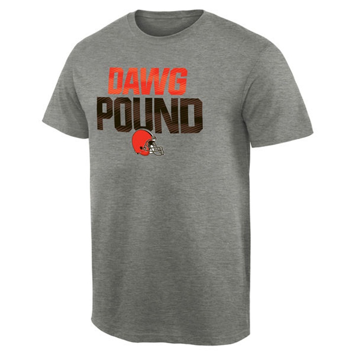 Mens Cleveland Browns Pro Line Heather Gray Mantra T-shirt