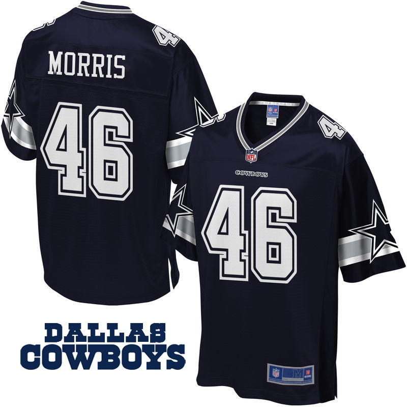 Mens Dallas Cowboys #46 Alfred Morris Navy Pro Line Player Jersey