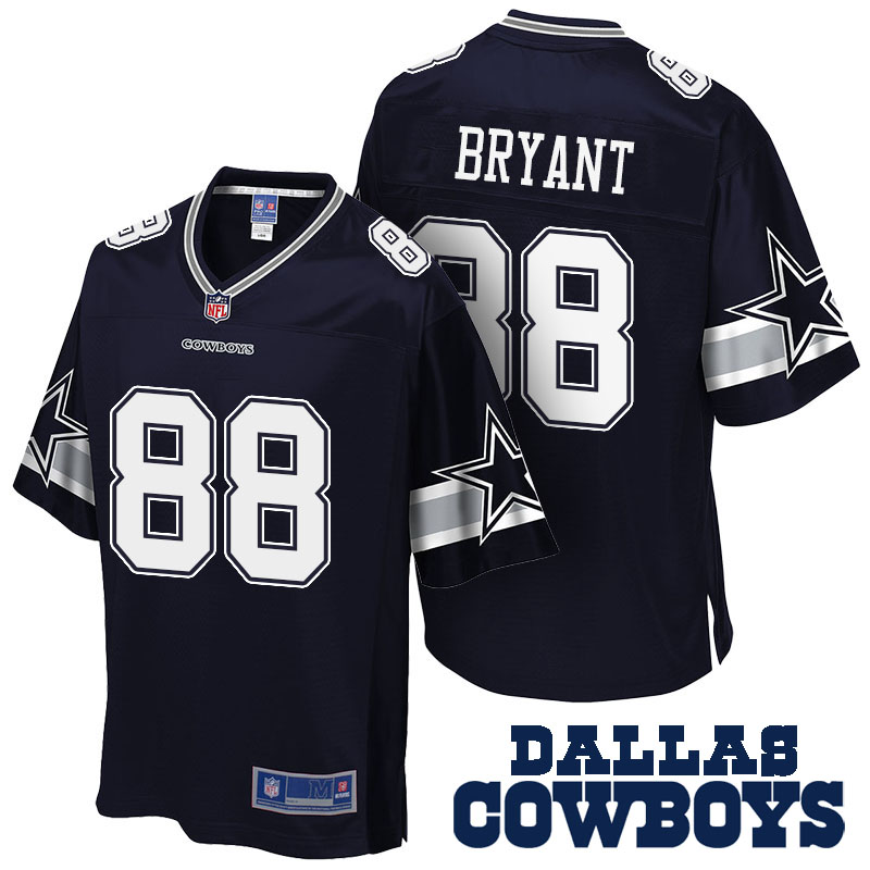 Mens Dallas Cowboys #88 Dez Bryant Pro Line Navy Player Jersey