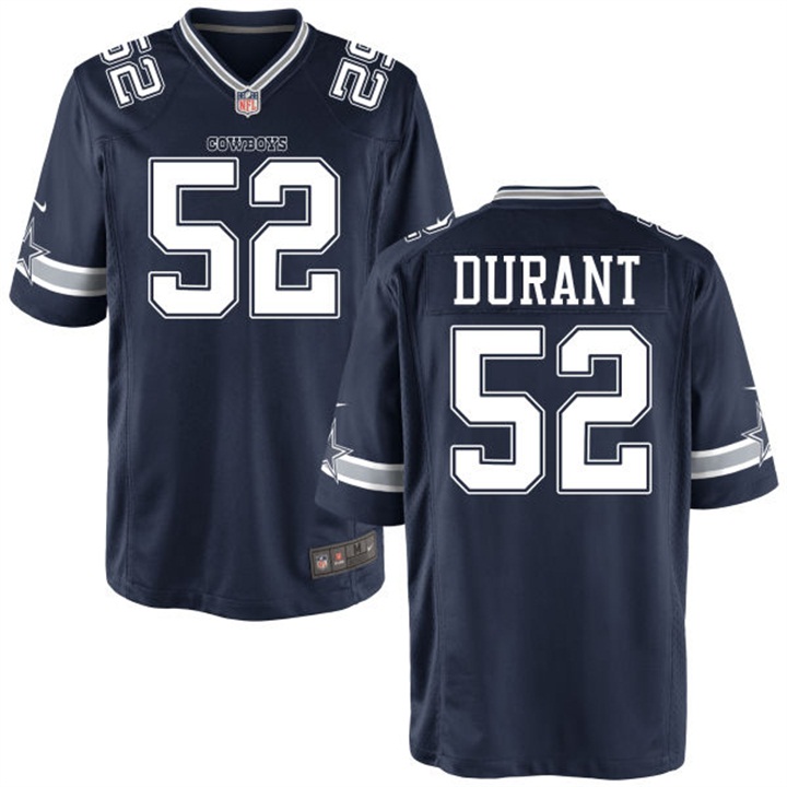 Men's Dallas Cowboys Justin Durant Navy Blue Color Game Jersey