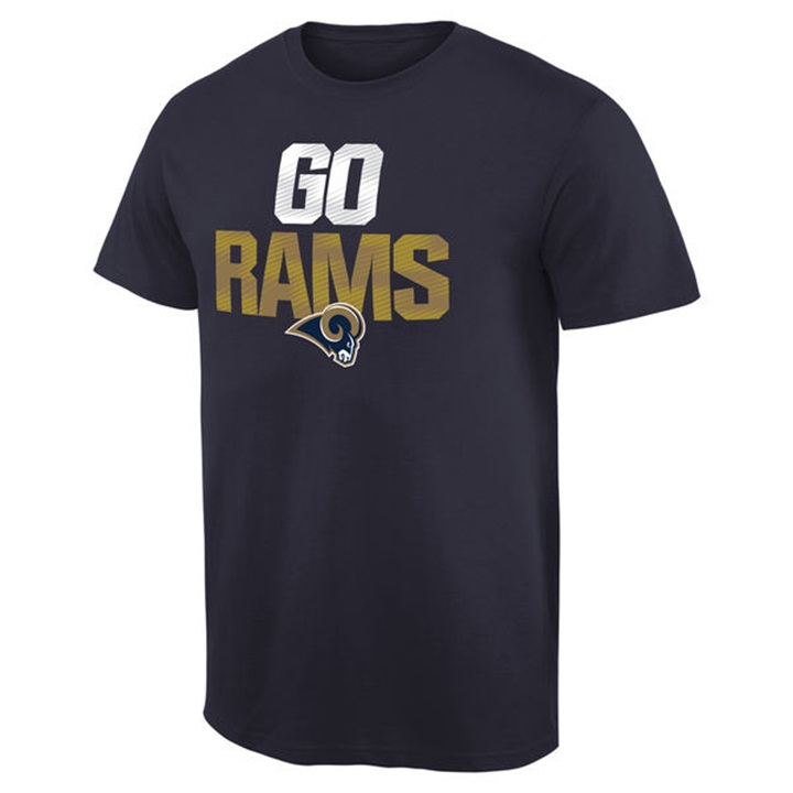 Mens Los Angeles Rams Pro Line Navy Mantra T-shirt