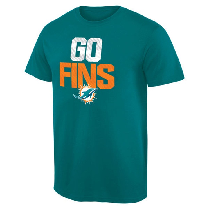 Mens Miami Dolphins Pro Line Aqua Mantra T-shirt