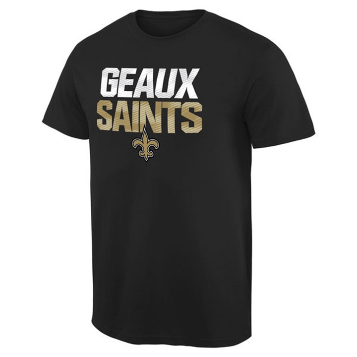 Mens New Orleans Saints Pro Line Black Mantra T-shirt