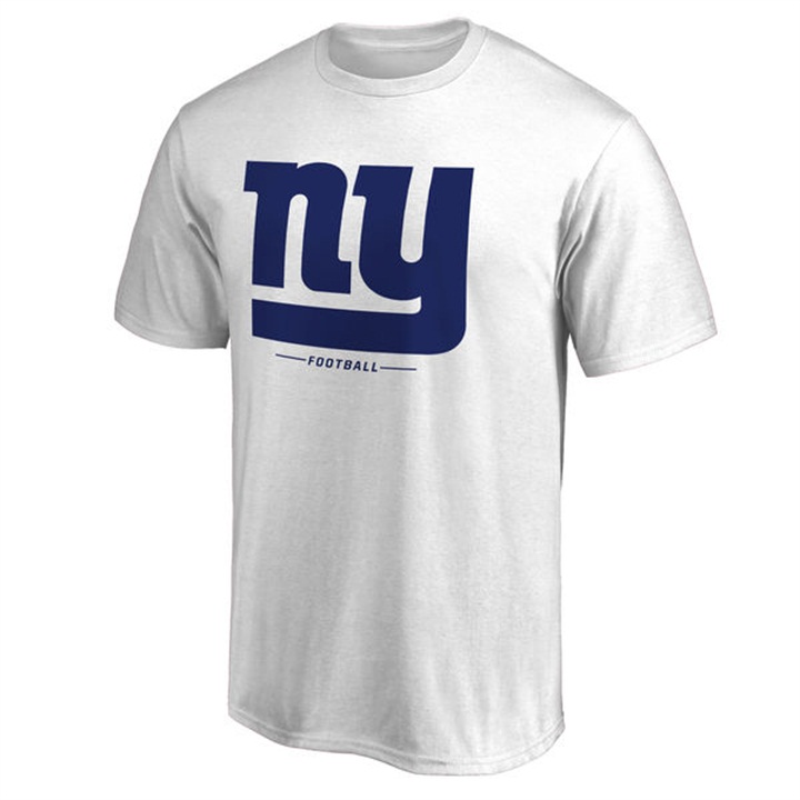 Mens New York Giants White Team Lockup Wordmark T-shirt