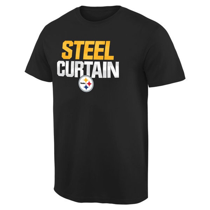 Mens Pittsburgh Steelers Pro Line Black Mantra T-shirt