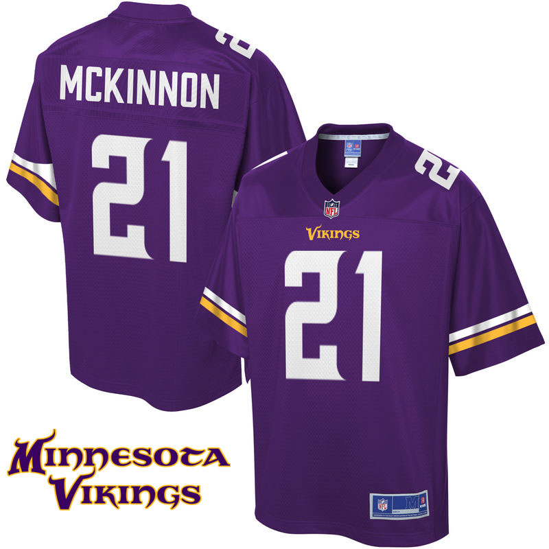 Mens Minnesota Vikings #21 Jerick Mckinnon Purple Pro Line Player Jersey