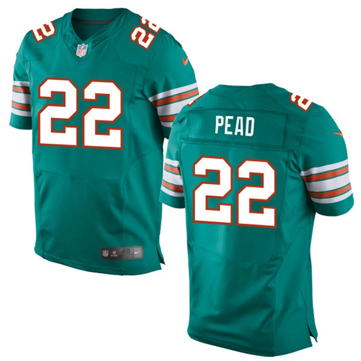 Miami Dolphins #22 Isaiah Pead Aqua Throwback Elite Jersey