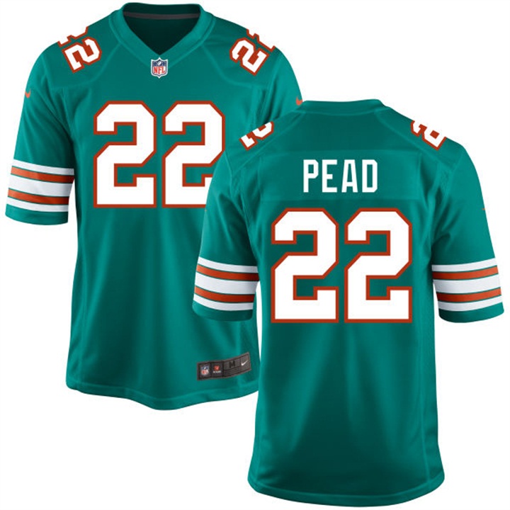 Miami Dolphins #22 Isaiah Pead Aqua Throwback Game Jersey