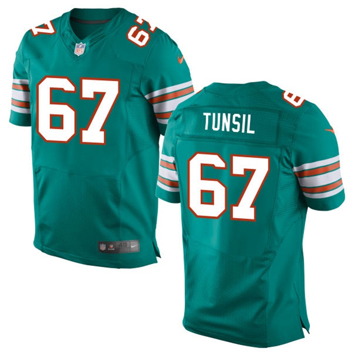 Miami Dolphins #67 Laremy Tunsil Aqua Alternate Elite Jersey