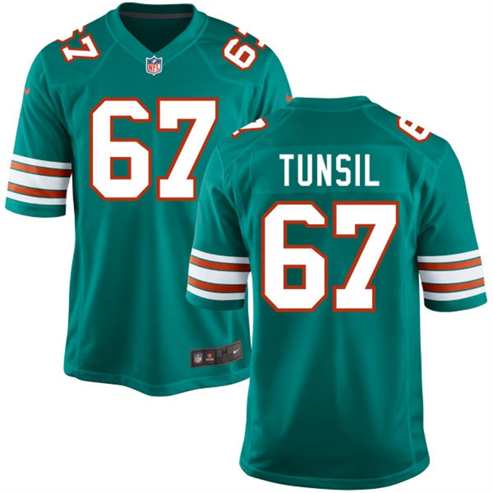 Miami Dolphins #67 Laremy Tunsil Aqua Alternate Game Jersey