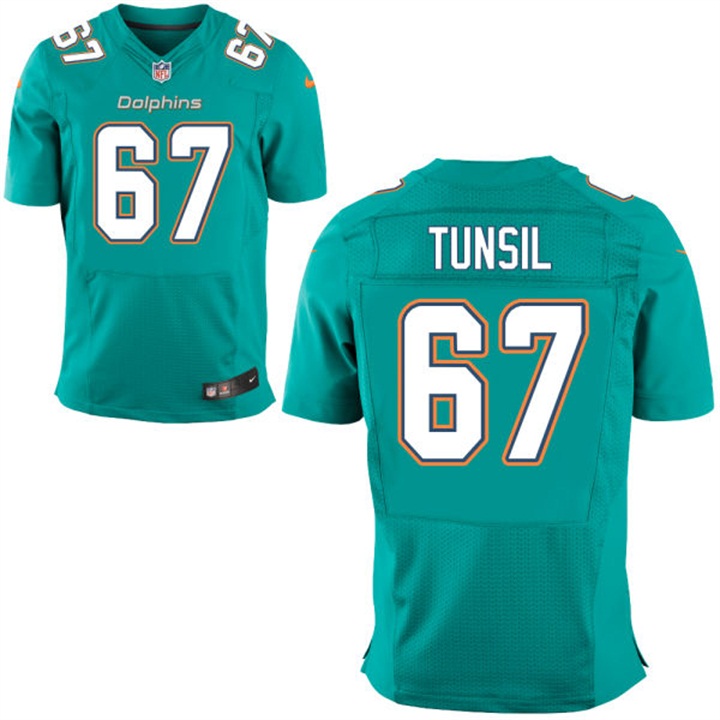 Miami Dolphins #67 Laremy Tunsil Aqua Elite Jersey