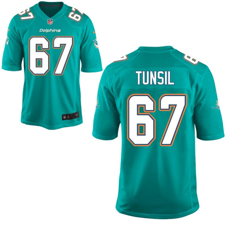 Miami Dolphins #67 Laremy Tunsil Aqua 2016 Draft Pick Game Jersey