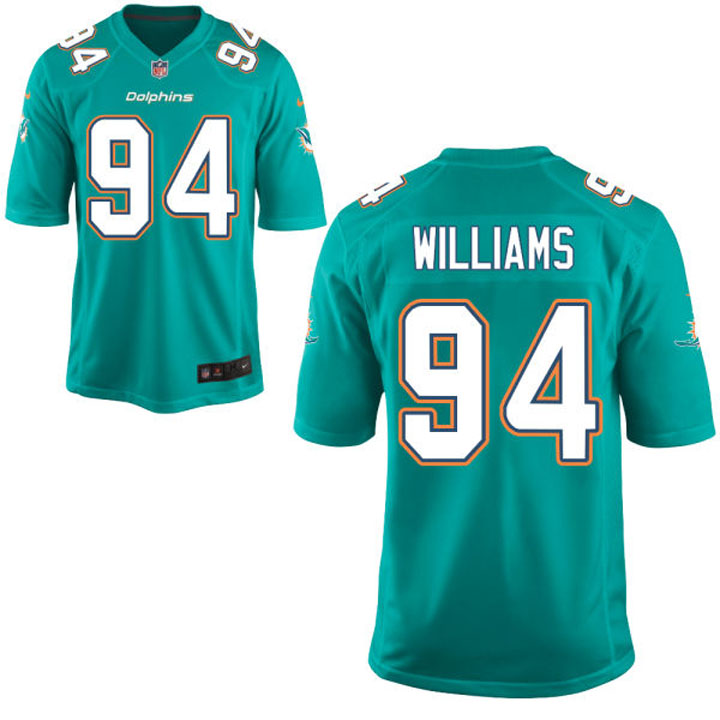 Miami Dolphins #94 Mario Williams Aqua Game Jersey