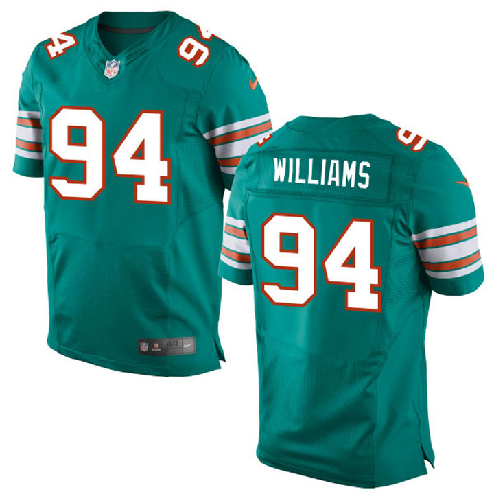 Miami Dolphins #94 Mario Williams Aqua Throwback Elite Jersey