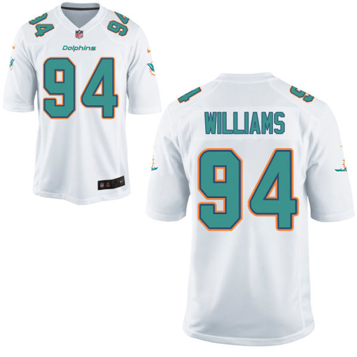 Miami Dolphins #94 Mario Williams White Game Jersey