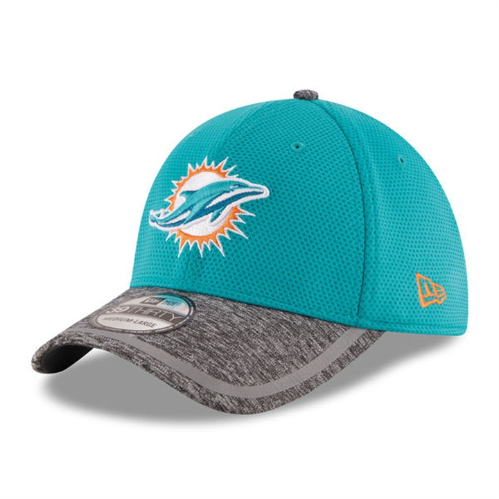 Miami Dolphins Aqua New Era 2016 On Field Training Camp Flex Hat