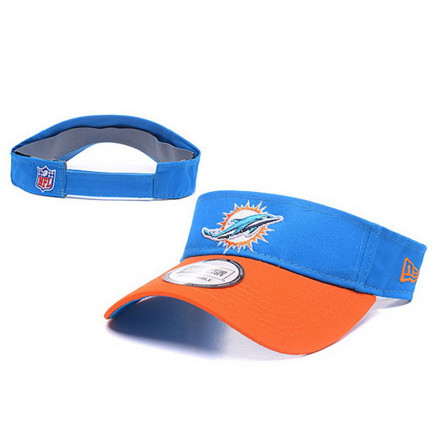 Miami Dolphins New Era Light Blue Block Adjustable Visor