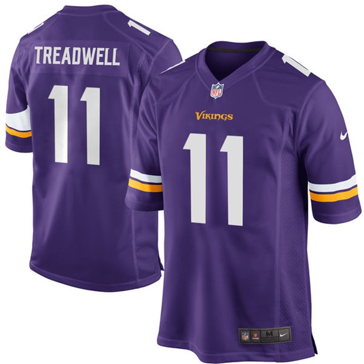 Minnesota Vikings #11 Laquon Treadwell Purple 2016 Draft Pick Game Jersey