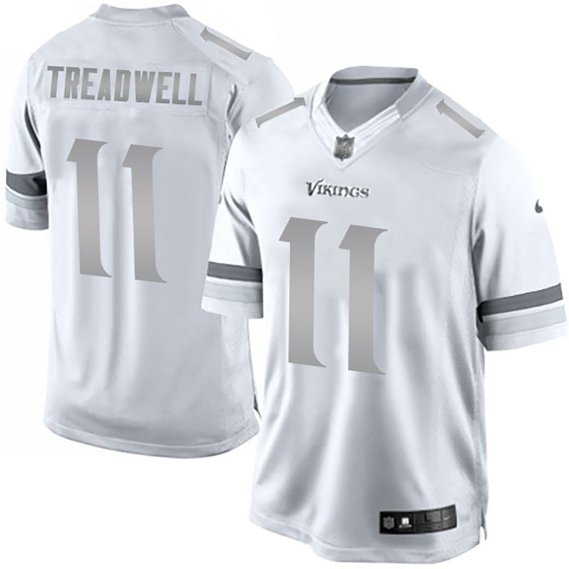 Minnesota Vikings #11 Laquon Treadwell White Platinum Limited Jersey