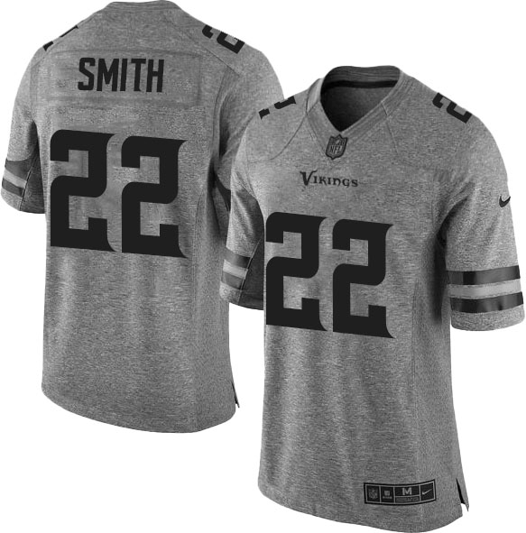 Minnesota Vikings #22 Harrison Smith Gridiron Gray Limited Jersey