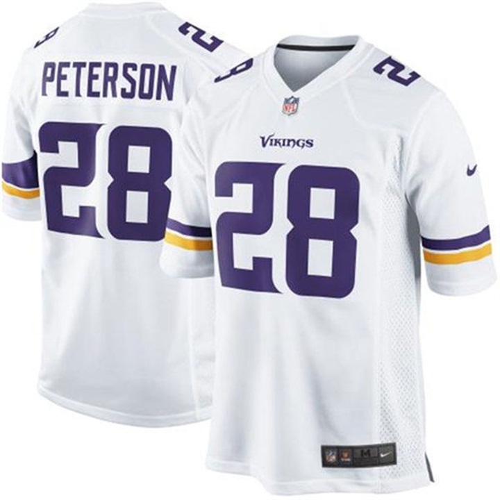 Minnesota Vikings #28 Adrian Peterson White Limited Jersey