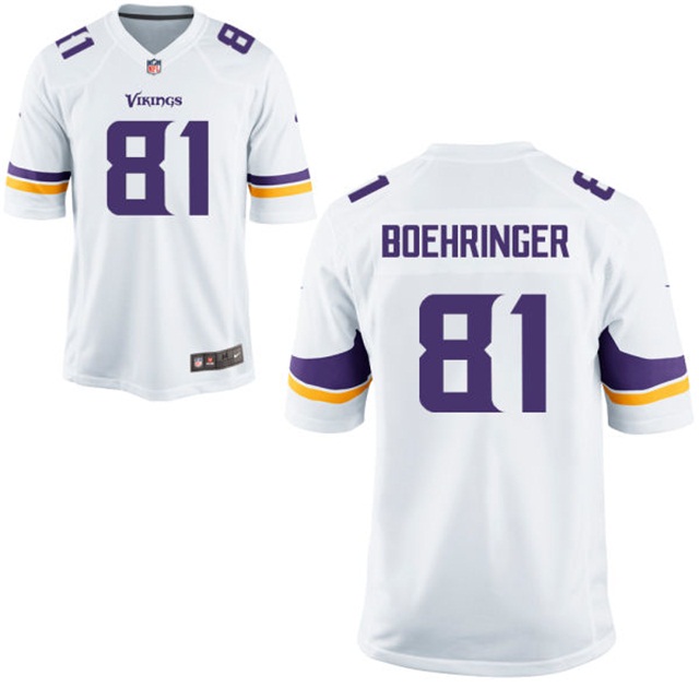 2016 New Season Minnesota Vikings #81 Moritz Boehringer White Game Jersey