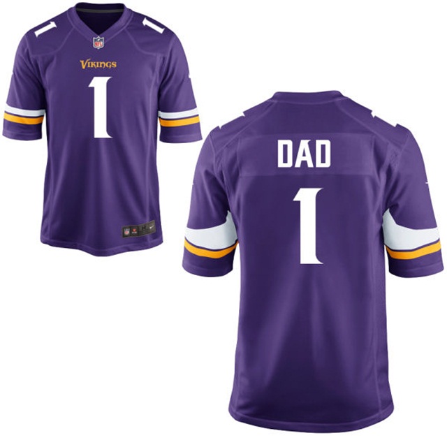 Minnesota Vikings Purple Father's Day Gift Number 1 Dad Jersey