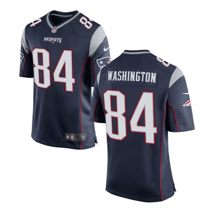 New England Patriots #84 Nate Washington Navy Home Game Jersey