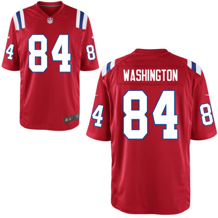 New England Patriots #84 Nate Washington Red Game Jersey