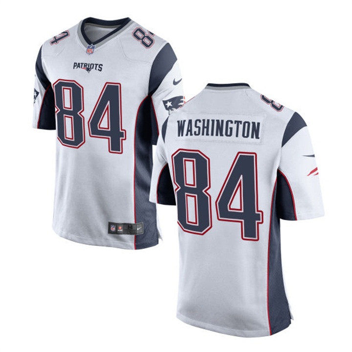 New England Patriots #84 Nate Washington White Game Jersey