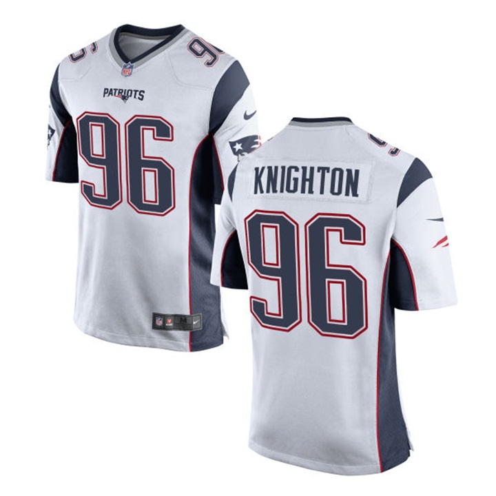 New England Patriots #96 Terrance Knighton White Game Jersey