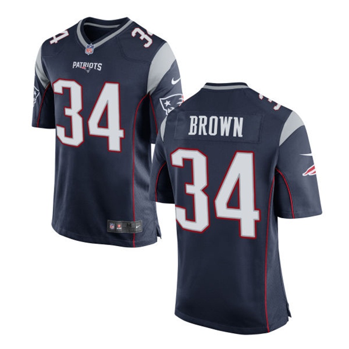 New England Patriots Donald Brown Navy Home Game Jersey