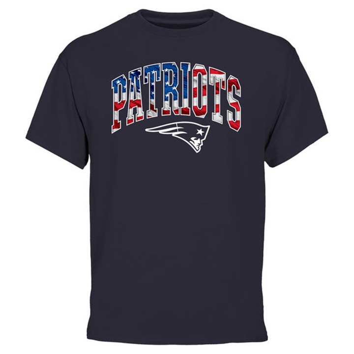 New England Patriots Pro Line Navy Banner Wave T-shirt