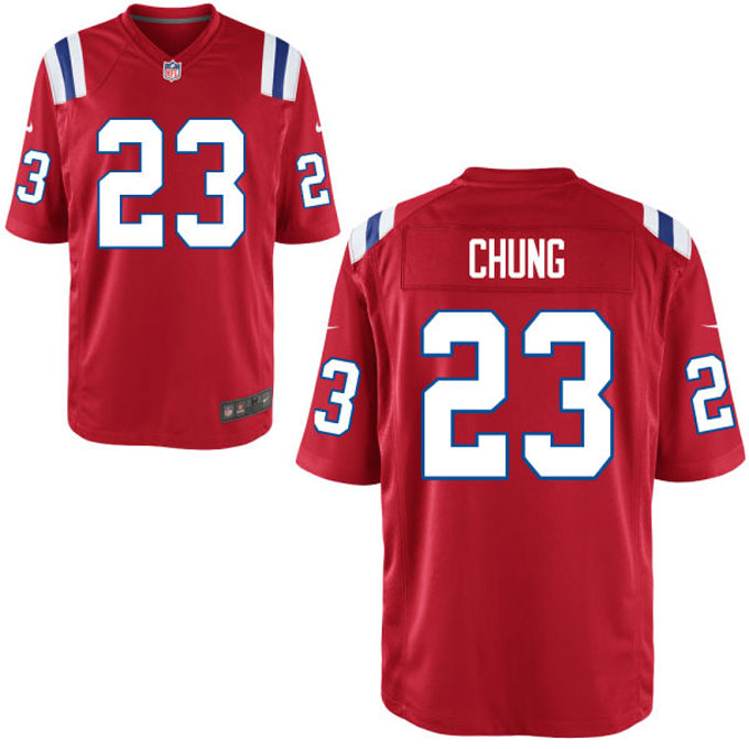 New England Patriots #23 Patrick Chung Red Throwback Elite Jersey