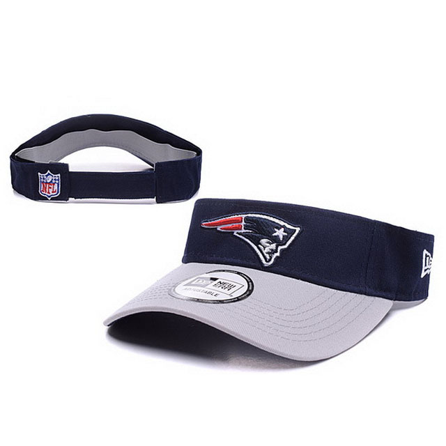 New England Patriots New Era Gray Block Adjustable Visor