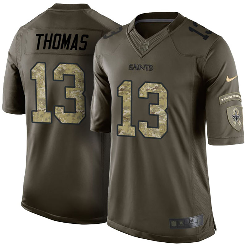 New Orleans Saints #13 Michael Thomas Green Salute To Service Jersey