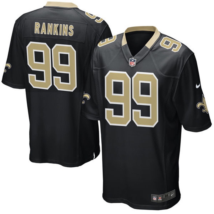 New Orleans Saints #99 Sheldon Rankins Black 2016 Draft Pick Game Jersey