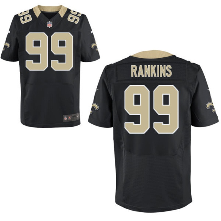 New Orleans Saints #99 Sheldon Rankins Black Elite Jersey