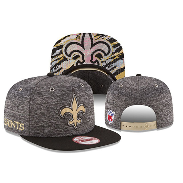 New Orleans Saints Black Gray New Era Hat