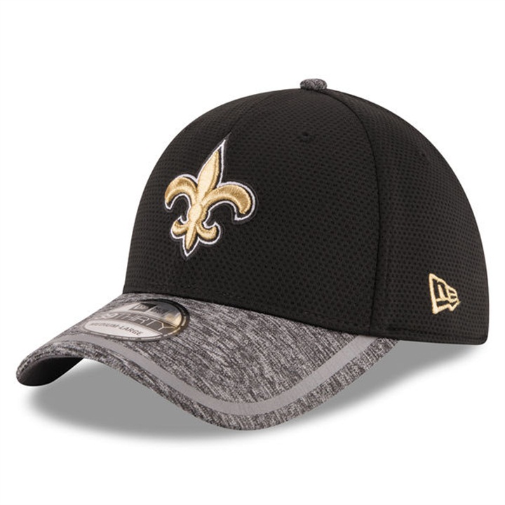 New Orleans Saints Black New Era 2016 On Field Training Camp Flex Hat